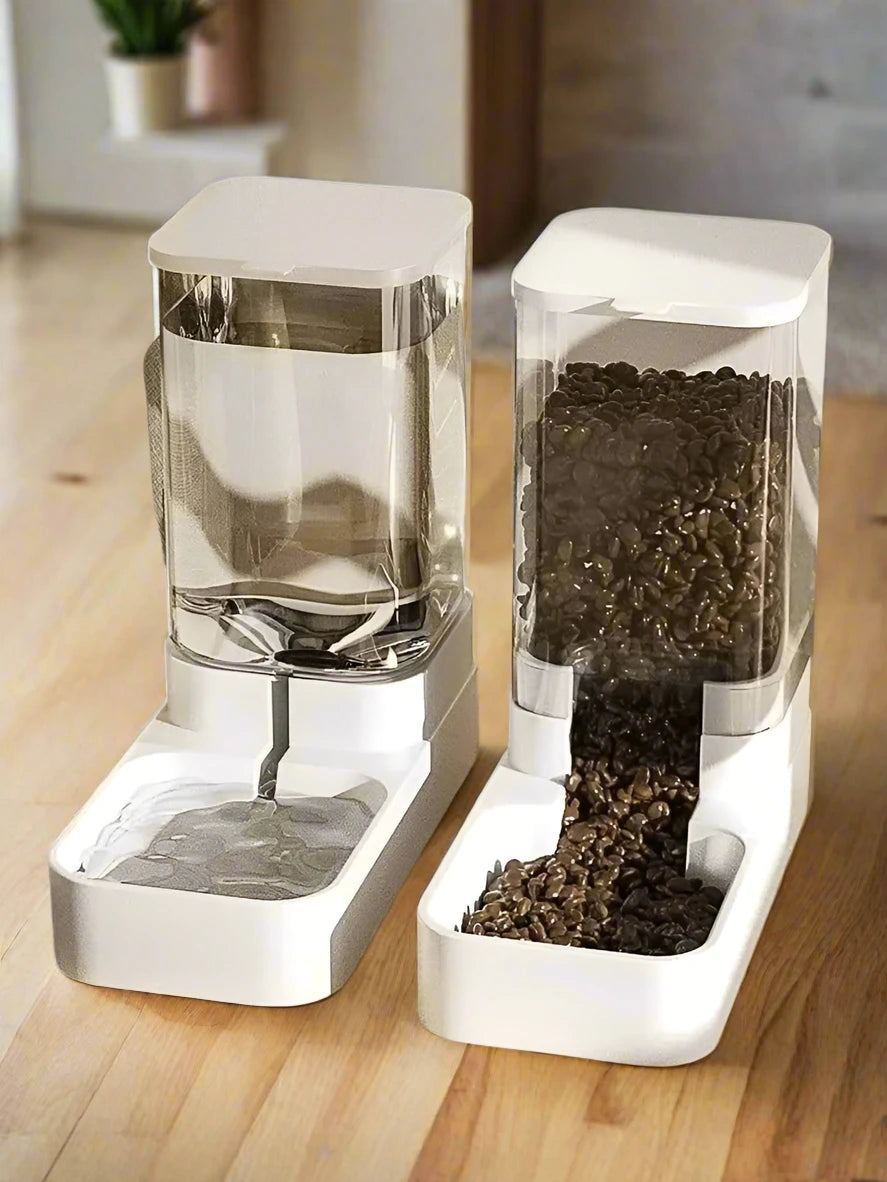 Easy-Flow Pet Feeder with Clear Bowl